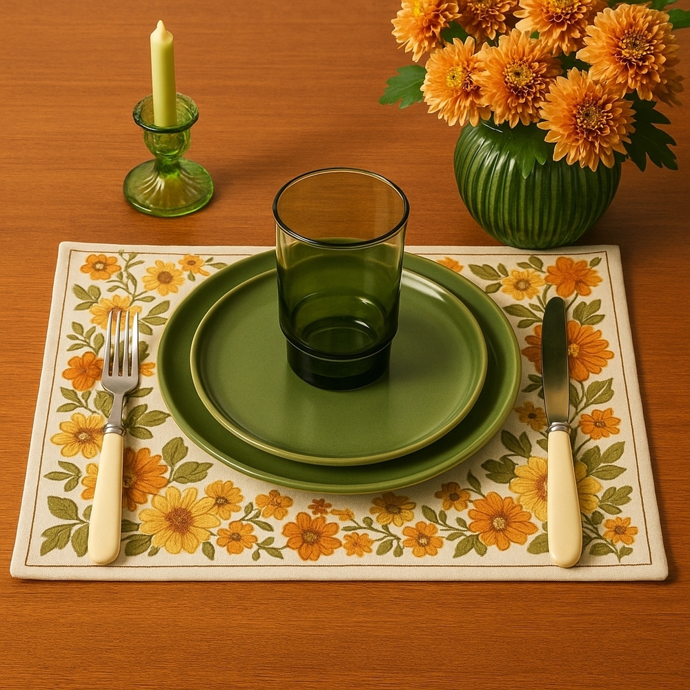 Vintage 1970s Libbey Avocado Green Stackable Tumbler